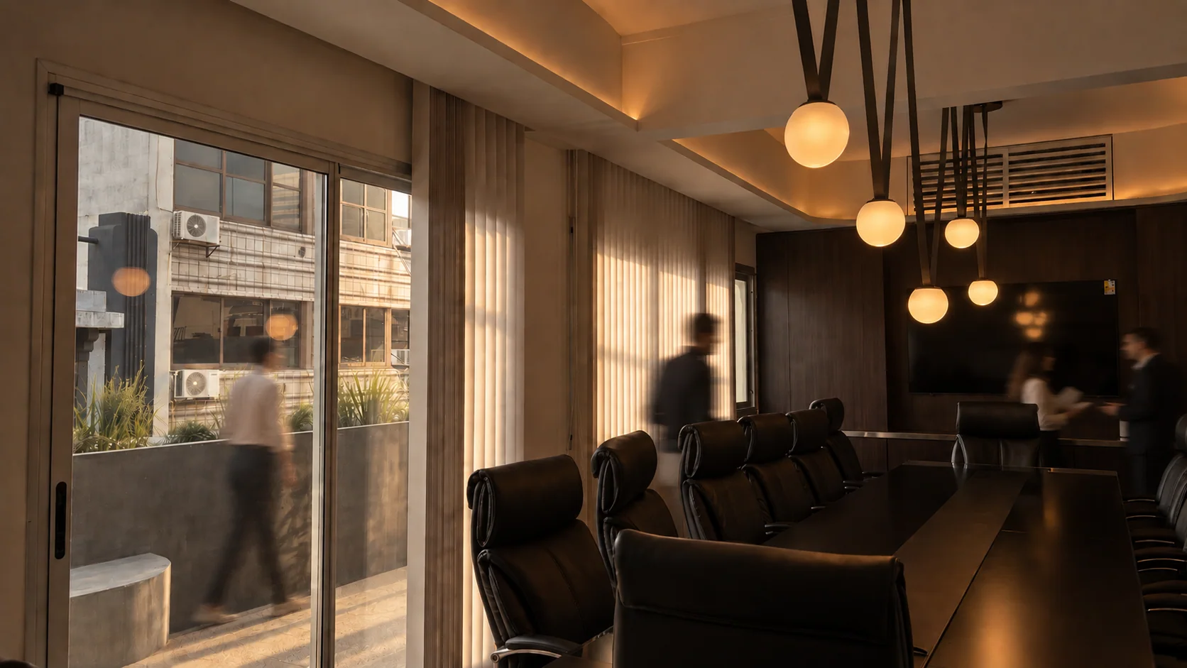 Meeting room connected to outdoor terrace